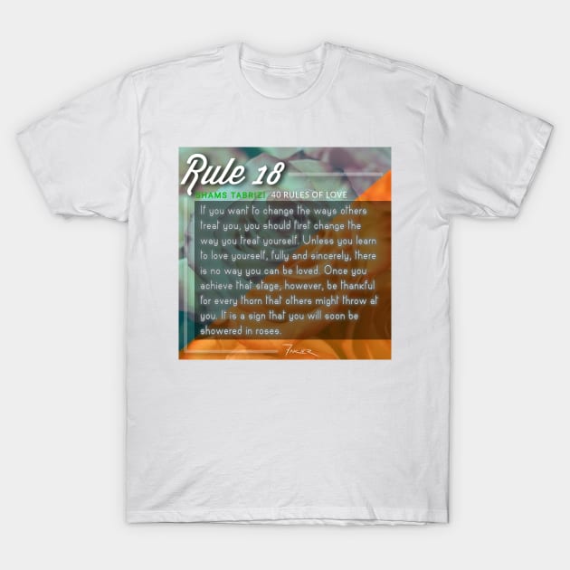 40 RULES OF LOVE - 18 T-Shirt by Fitra Design